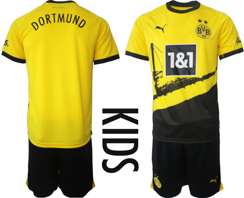 Youth 2023-2024 Club Borussia Dortmund home blank yellow Soccer Jersey->other club jersey->Soccer Club Jersey